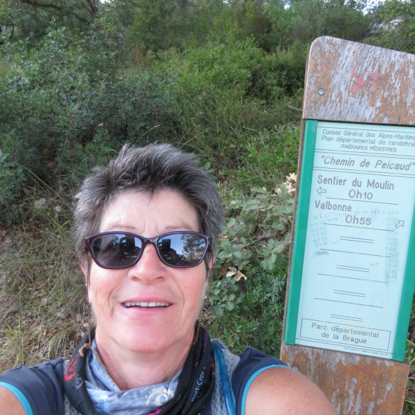 Retour a pied de Mougins vers Valbonne en passant par la Brague