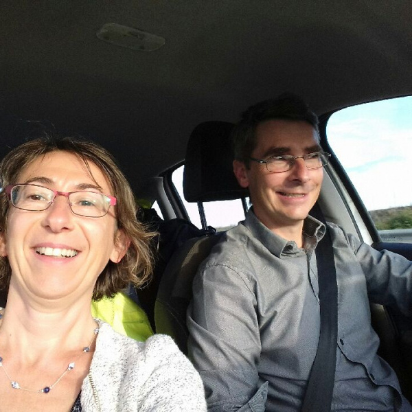 Delphine et Thierry du Groupe ENERGIES VIENNE covoiturent
