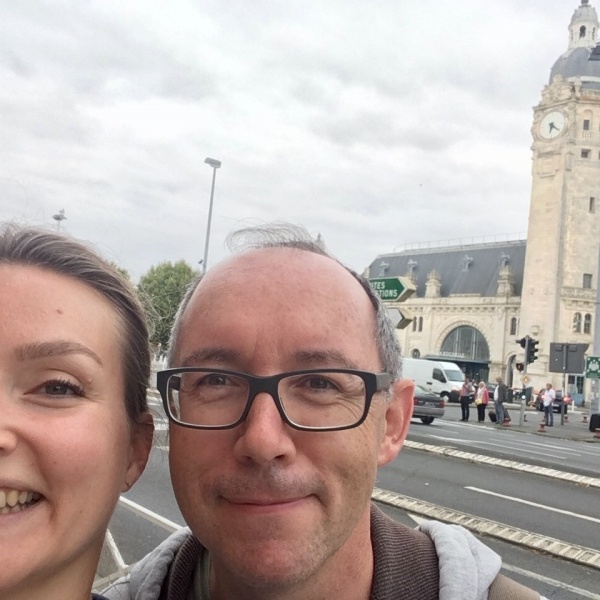 Christophe & Virginie à la gare de La Rochelle