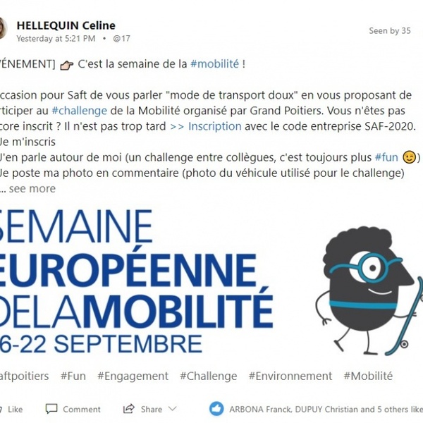 Communication réseau social d'entreprise