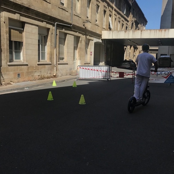 Parcours de test de trottinette